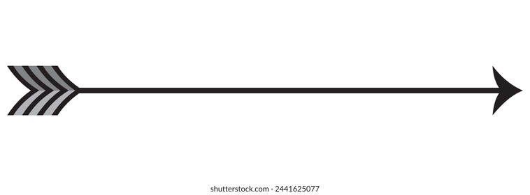 Rustic Arrow. white background vector illustration