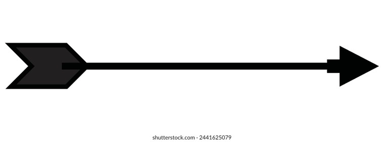 Rustic Arrow. white background vector illustration