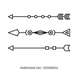 rustic arrows dividers line illustration