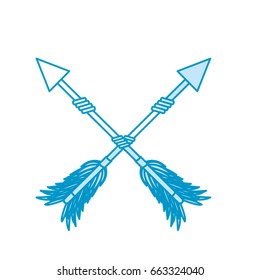 rustic arrows with ornamental design