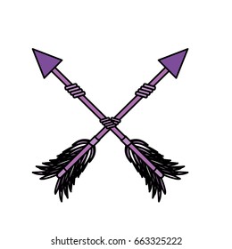 rustic arrows with ornamental design