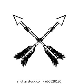 rustic arrows with ornamental design