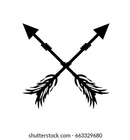 rustic arrows with ornamental design