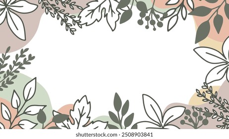 Fondo rústico del acento floral y de las hojas del otoño. Perfecto para la decoración de temporada, invitaciones a eventos o Fondos de pantalla digitales, este fondo aporta un toque de belleza de la naturaleza y la calidez acogedora del otoño.