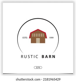 Rustic Barn Logo Premium Elegant Template Vector Eps 10