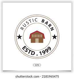 Rustic Barn Logo Premium Elegant Template Vector Eps 10