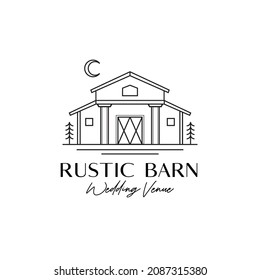 Rustic Barn Wedding Venue Logo Design