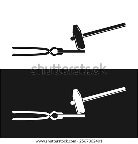Rustic Blacksmith Forge Iron Anvil Foundry for Industrial Retro Workshop Logo Design. this design is perfect for handmade steel products creations