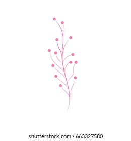rustic branch with leaves and flowers