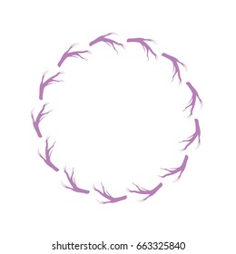 rustic branches in the circle design