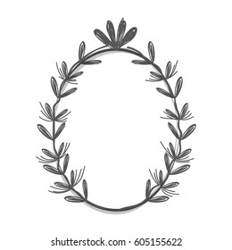 rustic branches with flowers decoration