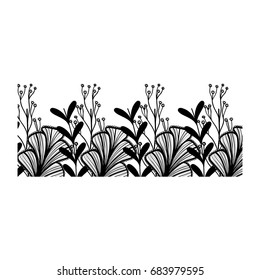rustic branches with flowers and petals design