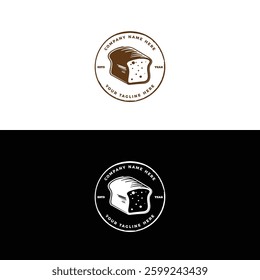 Rustic Bread Bakery Bake Badge Stamp Label Sticker Logo Design Vector