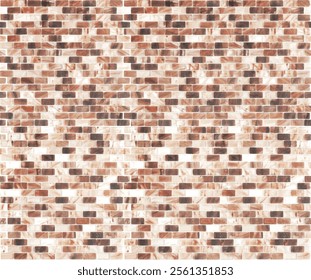 Rustic Brick-Patterned Mosaic Tile Design for Interior Decor