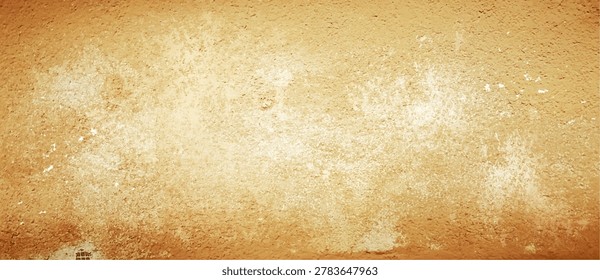Rustic brown concrete wall texture with rough weathered cement surface and stone pattern. Aged background in beige with vintage distressed material for grunge design or architectural presentation.