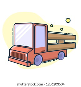 Rustic cargo truck for fast delivery goods
