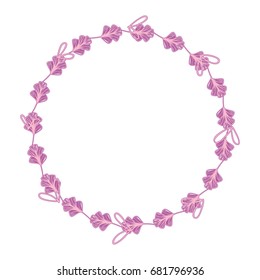 rustic circle branches with leaves and flowers