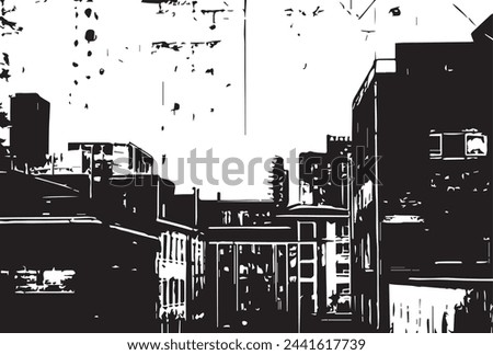 Rustic Cityscape: Grunge Buildings Texture