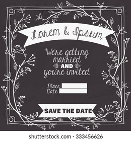 Rustic concept with floral design, vector illustration eps 10