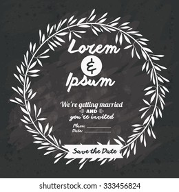 Rustic concept with floral design, vector illustration eps 10