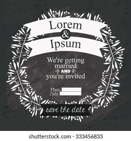 Rustic concept with floral design, vector illustration eps 10