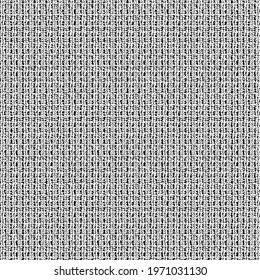 Rustic  cotton fabric texture. Sackcloth background. Graphics in black and white.