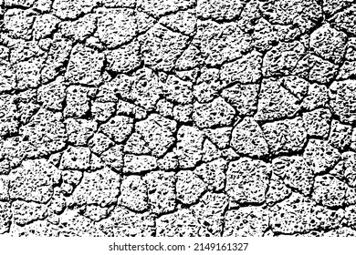 Rustic cracked vector texture with many cracks and scratches. Abstract background. Broken and damaged surface. Aged backdrop. Vector graphic illustration with transparent white. EPS10.