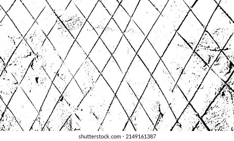 Rustic cracked vector texture with many cracks and scratches. Abstract background. Broken and damaged surface. Aged backdrop. Vector graphic illustration with transparent white. EPS10.