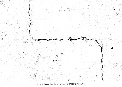 Rustic cracked vector texture with many cracks and scratches. Abstract background. Broken and damaged surface. Aged backdrop. Vector graphic illustration with transparent white. EPS10.