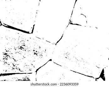 Rustic cracked vector texture with many cracks and scratches. Abstract background. Broken and damaged surface. Aged backdrop. Vector graphic illustration with transparent white. EPS10.