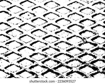 Rustic cracked vector texture with many cracks and scratches. Abstract background. Broken and damaged surface. Aged backdrop. Vector graphic illustration with transparent white. EPS10.