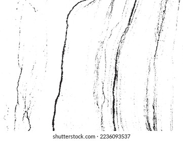 Rustic cracked vector texture with many cracks and scratches. Abstract background. Broken and damaged surface. Aged backdrop. Vector graphic illustration with transparent white. EPS10.