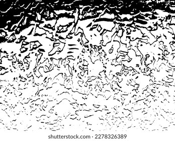 Rustic cracked vector texture with many cracks and scratches. Abstract background. Broken and damaged surface. Aged backdrop. Vector graphic illustration with transparent white. EPS10.