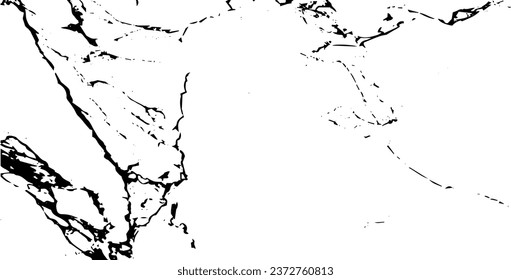 Rustic cracked vector texture with many cracks and scratches. Abstract background. Broken and damaged surface. Aged backdrop. Vector graphic illustration with transparent white. EPS10.