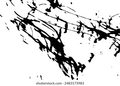 Rustic cracked vector texture with many cracks and scratches. Abstract background. Broken and damaged surface. Aged backdrop. Vector graphic illustration with transparent white. EPS10.