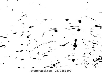 Rustic cracked vector texture with many cracks and scratches. Abstract background. Broken and damaged surface. Aged backdrop. Vector graphic illustration with transparent white. EPS10.