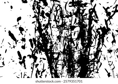 Rustic cracked vector texture with many cracks and scratches. Abstract background. Broken and damaged surface. Aged backdrop. Vector graphic illustration with transparent white. EPS10.