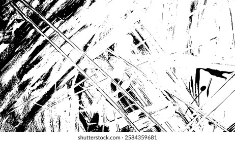 Rustic cracked vector texture with many cracks and scratches. Abstract background. Broken and damaged surface. Aged backdrop. Vector graphic illustration with transparent white. EPS10.