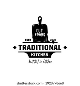 rustic cut board kitchen logo design