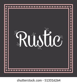 Rustic decorative style icon vector illustration graphic design