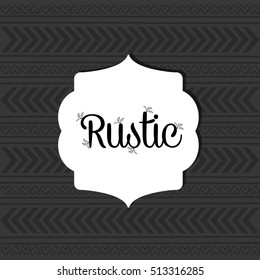 Rustic decorative style icon vector illustration graphic design