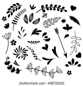 Rustic Design Elements Set Vector Stock Vector (Royalty Free) 438732652 ...