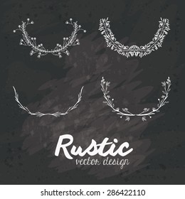 Rustic design over black grunge background, vector illustration