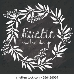 Rustic design over black grunge background, vector illustration