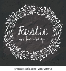 Rustic design over black grunge background, vector illustration