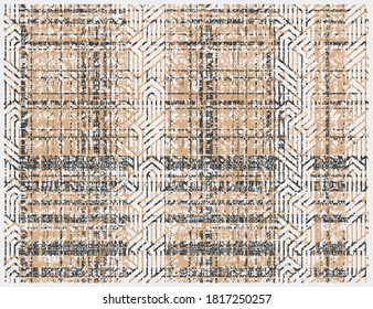Rustic distressed abstract stripe worn, brush  effect vertical stripe tribal art collage digital print pattern design in vector . art design for carpet, scarf, blanket, cover, rug 