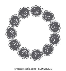 rustic emblem roses design