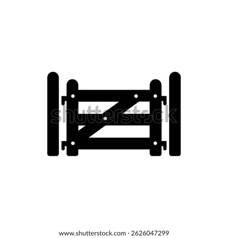 Rustic Farm Gate with Metal Hinges and Small Latch Leading into Barnyard