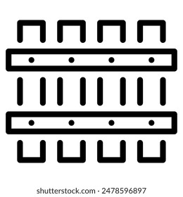 Rustic Fence icon for web, app, infographic etc