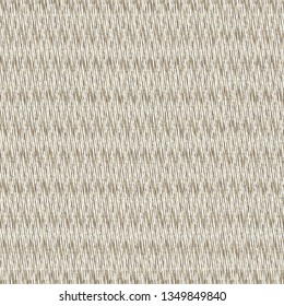 Rustic floor carpet texture. Thick hemp or jute fabric with broken zigzag stripes. Vector illustration. 